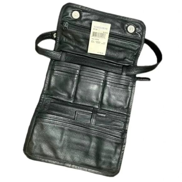 Vintage Leather Clutch Soft Supple Rain Guarded Black - Picture 11 of 15